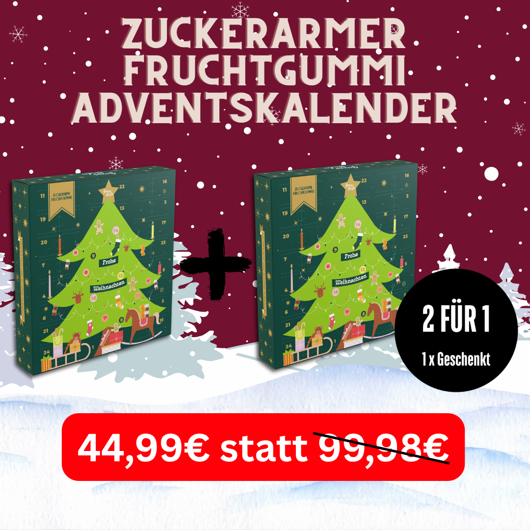 Zuckerarmer Adventskalender Nimm 2 Zahl nur 1
