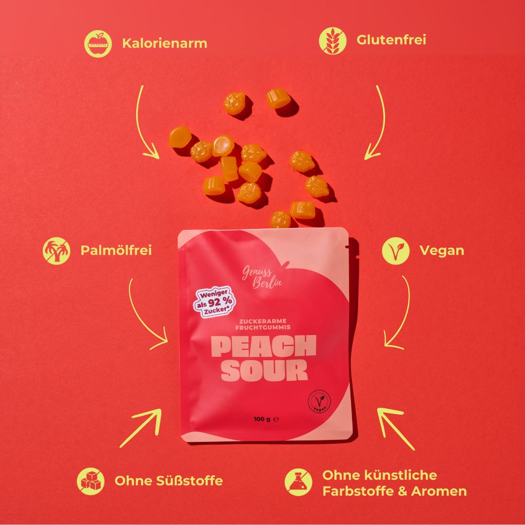 Zuckerarmes Fruchtgummi Bundel