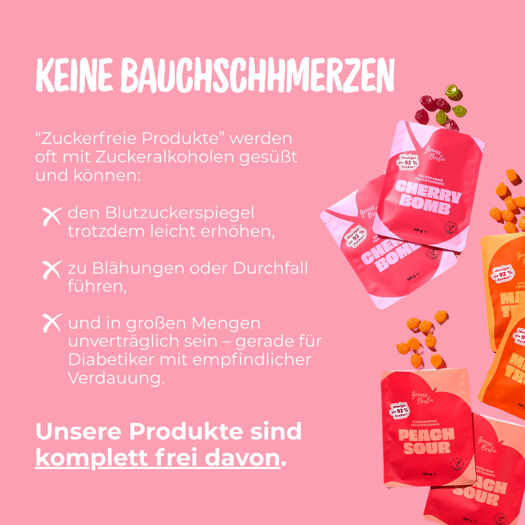 Zuckerarmes Fruchtgummi Bundel